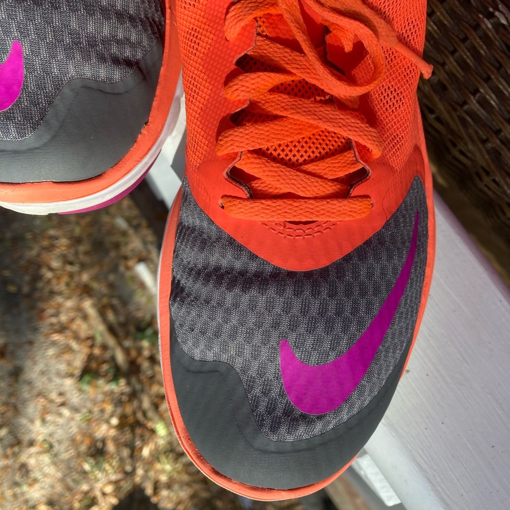 Nike FS Lite Run 3 Women's Running Shoes Anthracite/Orange/Purple Size 6.5